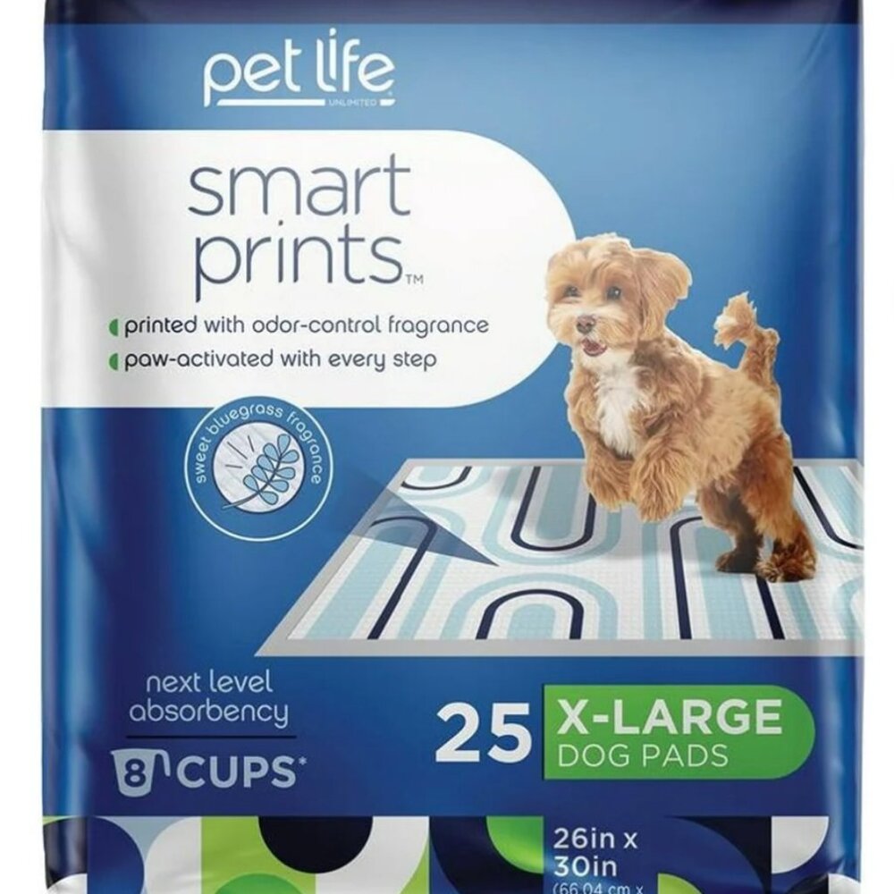 Pet Life Unlimited Dog Pads, Smart Prints, XL, Lava Lamp Print, 25ct